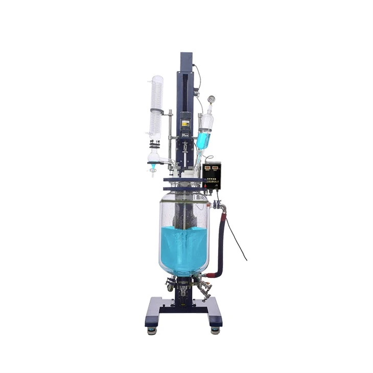 5L LIFTING JACKETED GLASS REACTOR